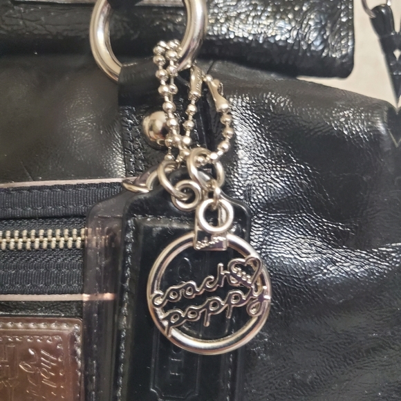 2pc Set. Black Coach Poppy Satchel #15868 & Wristlet.  Rare/Limited Edition - Picture 3 of 12